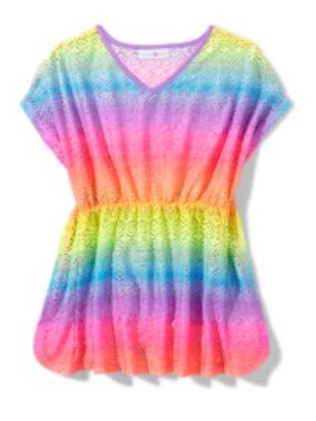 Girls rainbow cover up
